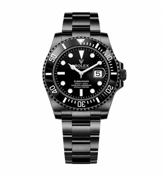 Luxury Black Stainless Steel Men's Watch | Premium Analog Wristwatch