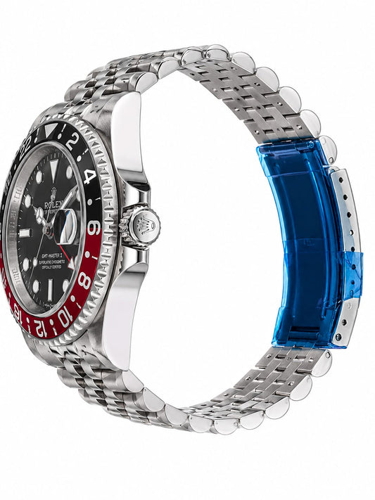 Luxury GMT Style Stainless Steel Automatic Men's Watch – Black Dial & Jubilee Bracelet