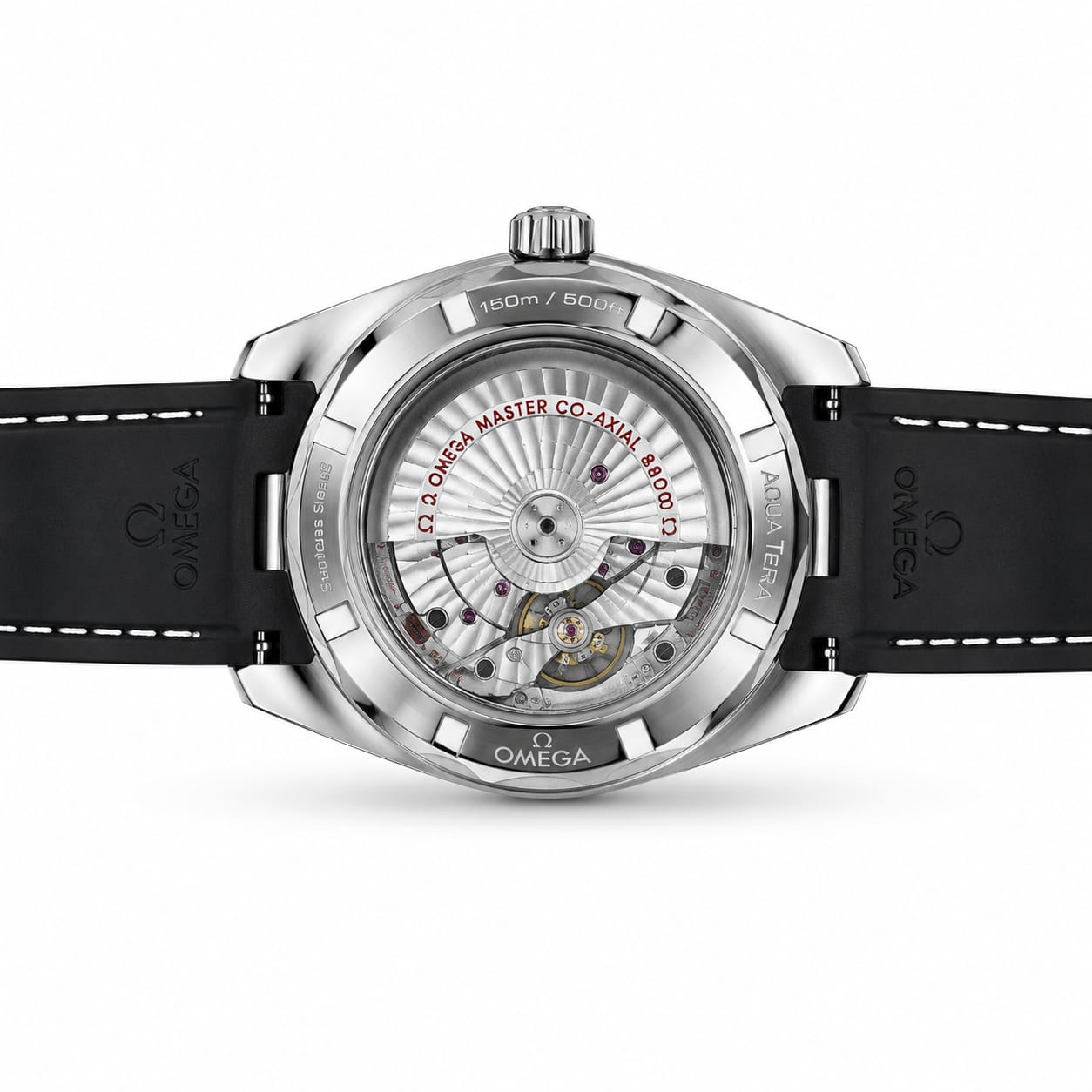 Premium Automatic Skeleton Men's Watch – Black Silicone Strap | Silver Case