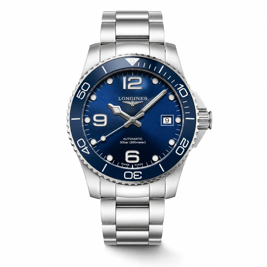 Luxury Blue Automatic Diver Watch for Men – Stainless Steel Bracelet | Date Display | 300M Style
