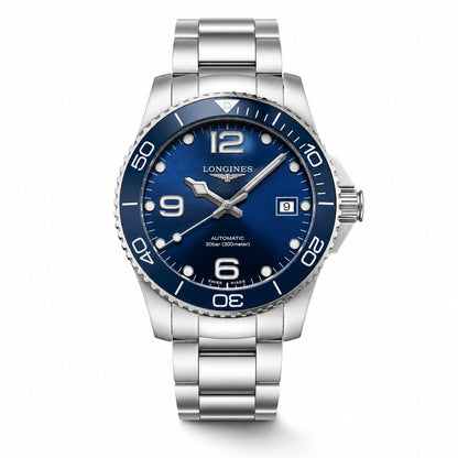 Luxury Blue Automatic Diver Watch for Men – Stainless Steel Bracelet | Date Display | 300M Style