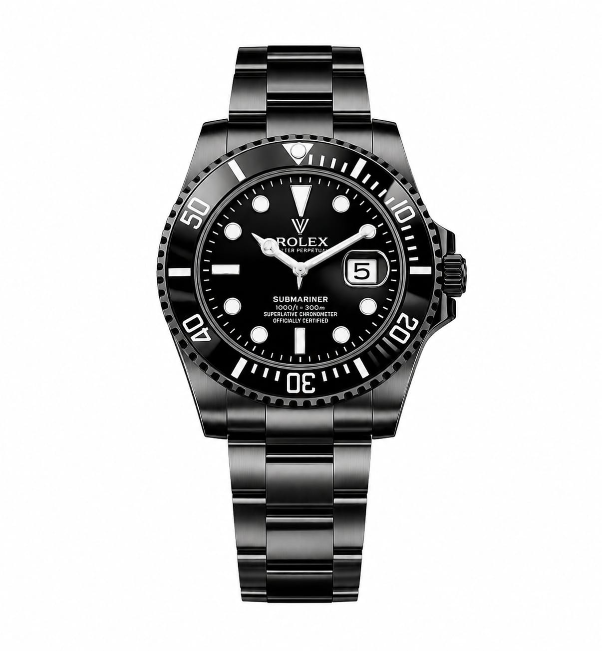Luxury Black Stainless Steel Men's Watch | Premium Analog Wristwatch
