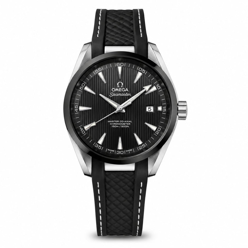 Premium Automatic Black Dial Men's Watch with Rubber Strap