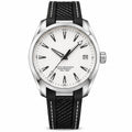 Premium Automatic Skeleton Men's Watch – Black Silicone Strap | Silver Case