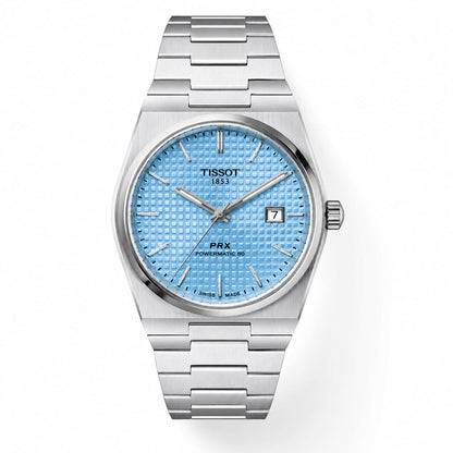 Luxury Ice Blue Textured Dial Stainless Steel Automatic Watch