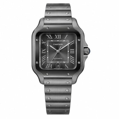 Luxury Stainless Steel Square Automatic Watch – Gray Dial