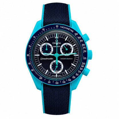 Omega × Swatch Speedmaster MoonSwatch Blue Chronograph Watch – Sport Edition