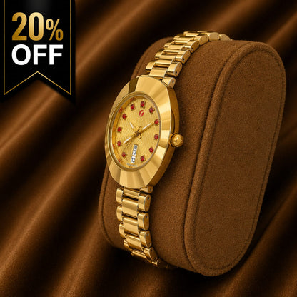 Majex Women's Gold Stainless Steel Watch – Gold Dial