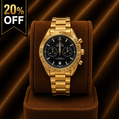 Omega Speedmaster Gold Stainless Steel Chronograph Watch – Black Dial