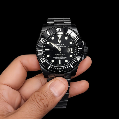 Luxury Black Stainless Steel Men's Watch | Premium Analog Wristwatch