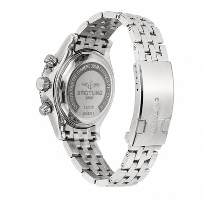 Luxury Stainless Steel Chronograph Watch for Men – Black Dial | Silver Bracelet | Sport Business Style