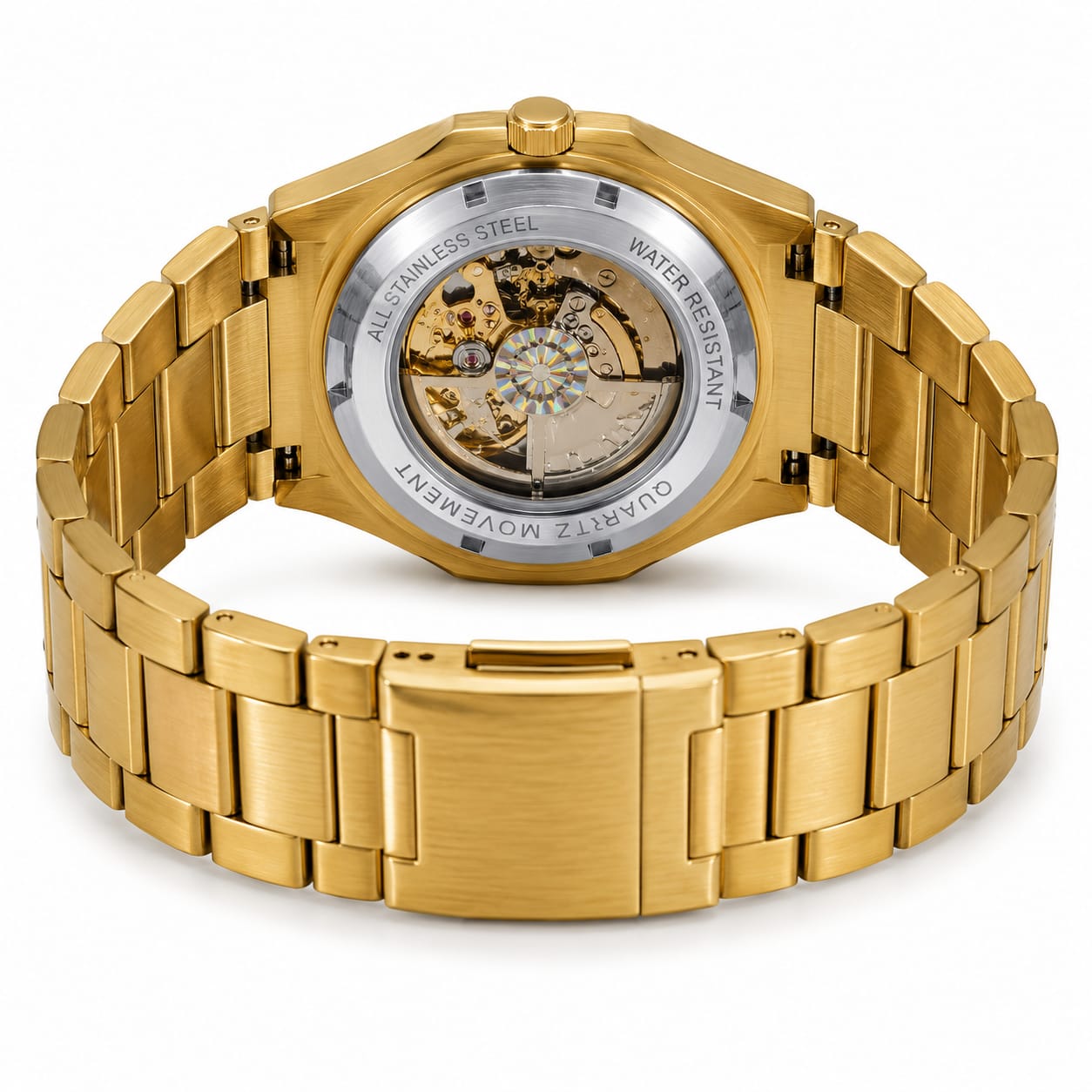 Luxury Gold Automatic Men's Watch – Stainless Steel Bracelet | Premium Mechanical Design
