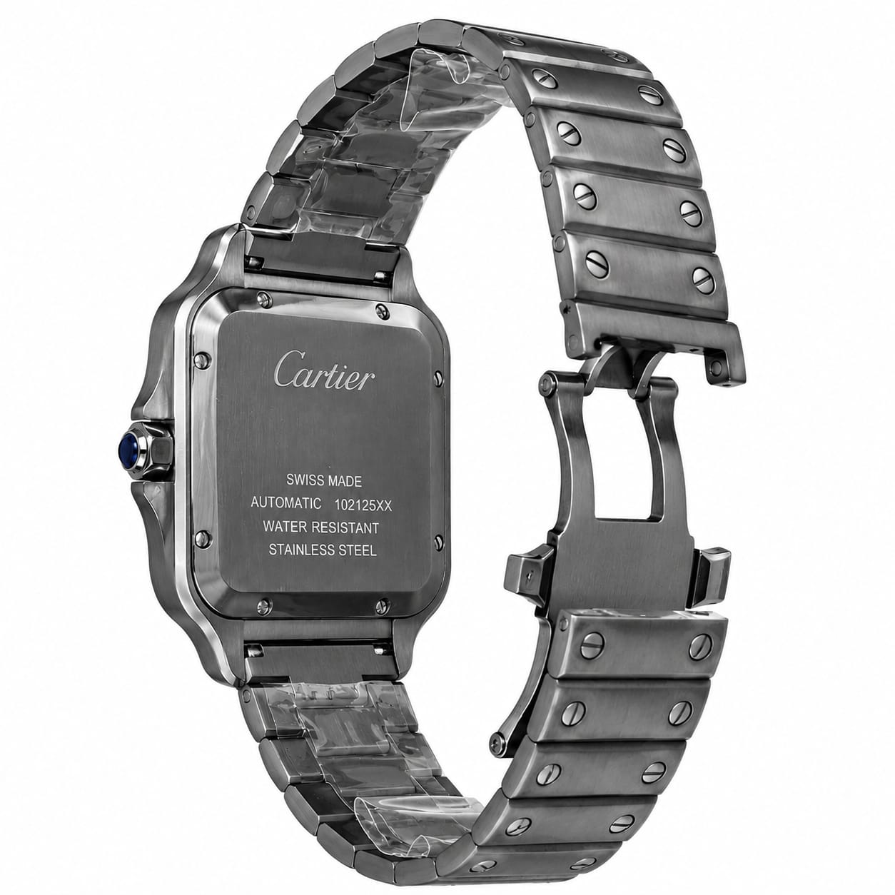 Luxury Stainless Steel Square Automatic Watch – Gray Dial