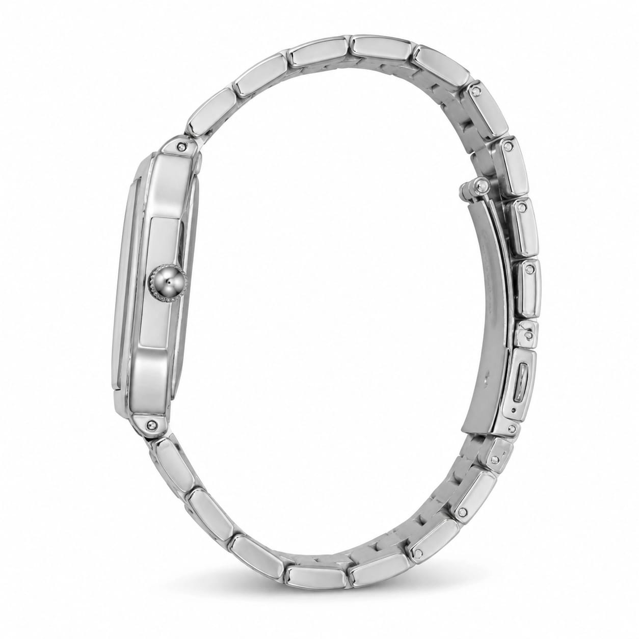 Citole Sapphire Crystal Stainless Steel Rectangular Watch – Silver Luxury Timepiece