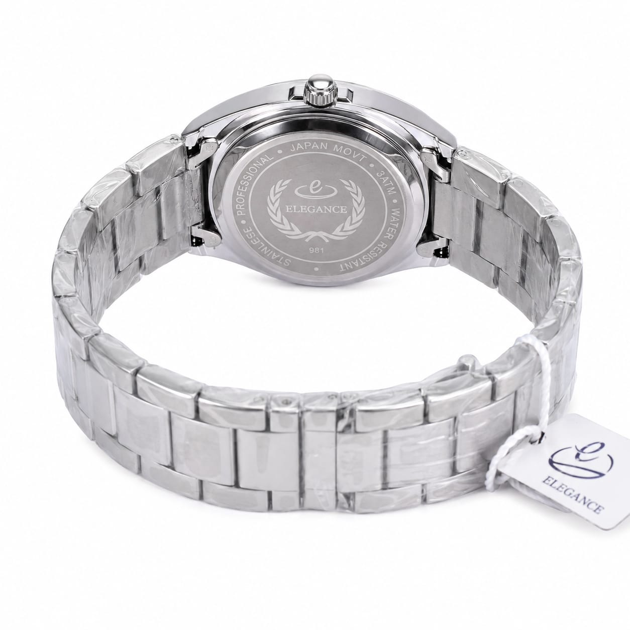 Elegance Silver Stainless Steel Date Watch – Classic Luxury Men's Timepiece