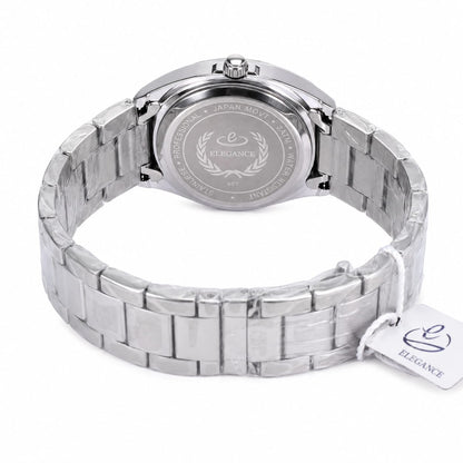 Elegance Silver Stainless Steel Date Watch – Classic Luxury Men's Timepiece