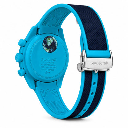 Omega × Swatch Speedmaster MoonSwatch Blue Chronograph Watch – Sport Edition