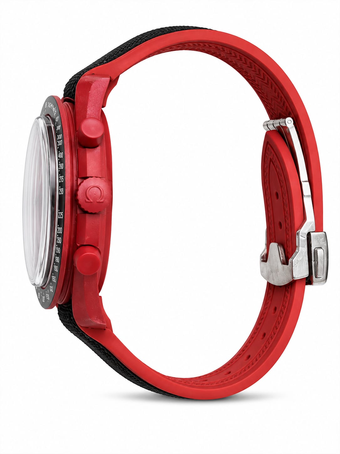 Omega × Swatch Speedmaster MoonSwatch Red Chronograph Watch – Sport Edition