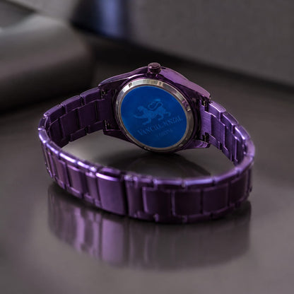 Prance Women's Luxury Purple Stainless Steel Analog Watch – Starry Blue Dial