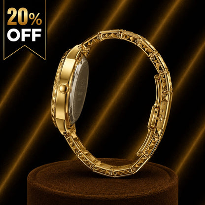 Elegance Gold Ceramic Watch – Gold Dial